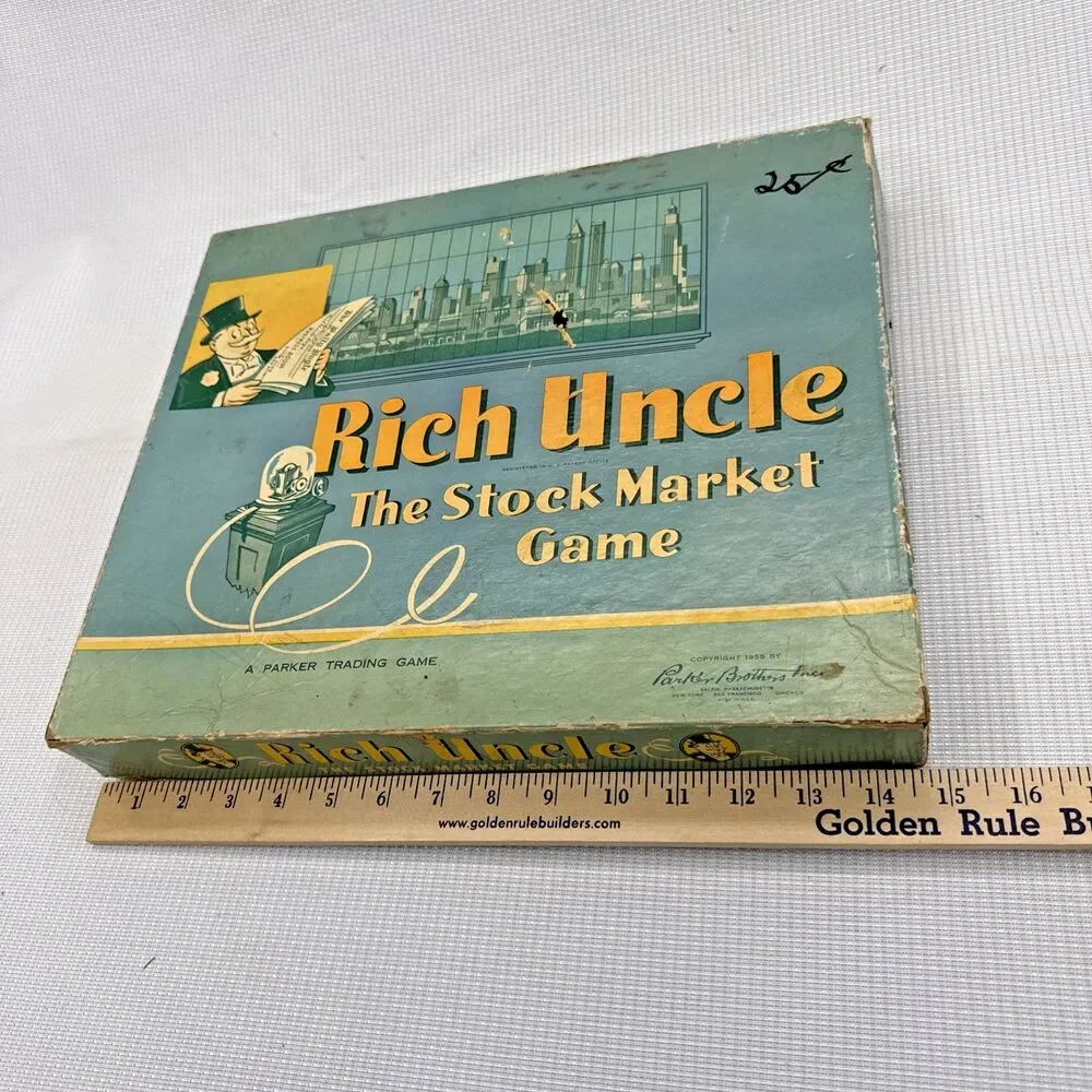 Vintage Parker Brothers Rich Uncle - The Stock Market Game 1955 USA - Complete